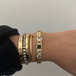 Lisa Gozlan smiley face bracelet 18kt yellow gold plated